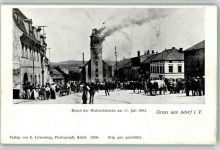 08626 O9930 Adorf , Vogtl 1904 BOAKC Foto AK Brand der Michaeliskirche 11. Juli 1904