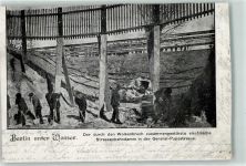 10115 W1000 Tempelhof 1902 Gebrauchsspuren der durch den Wolkenbruch zusammengestürzte elektrische Straßenbahndamm in der General Papestraße