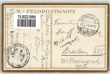 WK I Kavallerie AK Werbung Bahlsen Keks 1915 Gebrauchsspuren
