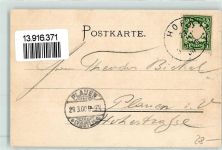 95028 W8670 Hof , Saale 1900 Lithographie Rathaus Saalepartie