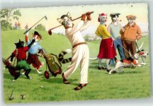 Katze vermenschlicht Verlag Herz mit Punkten Golf