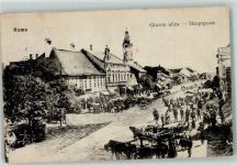 Ruma Gebrauchsspuren Haupptgasse Glavna ulica Kutsche K.u.K. Telegrammzensurkommision
