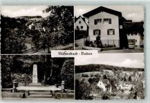 74821 W6950 Nüstenbach Foto AK Posthilfstelle Nüstenbach Denkmal Gasthaus zur Stadt Mosbach