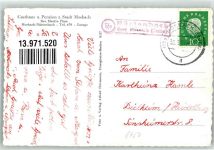 74821 W6950 Nüstenbach Foto AK Posthilfstelle Nüstenbach Denkmal Gasthaus zur Stadt Mosbach