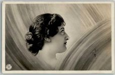 Serie 261-8 Jugendstil Frauenkopf NPG Fotomontage AK