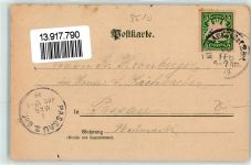 90762 W8510 Fürth , Bay 1899 Lithographie Kunstbrunnen Theater Laterne Blumen Gruss sign.