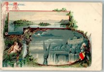 78462 W7750 Insel Mainau Lithographie Schloss