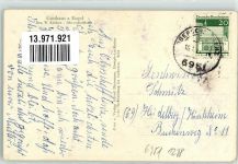 74850 W6951 Oberschefflenz Gebrauchsspuren Gasthaus zum Engel Foto AK