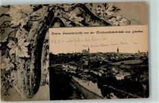 Znojmo Znaim - von der Nordwestbahnbrücke gesehen