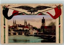 06217 O4200 Merseburg 1916 Gebrauchsspuren Ort lt. Stempel Schwarz-Weiß-Rot