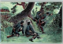 sign. Cenni Infanterie Militär Ungarn 1901 Lithographie / Künstlerkarte