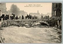 77100 Meaux 1910 Foto AK Hochwasser Pont du Marché