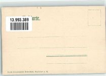 W1000 Friedrichsfelde Franzosen Friedhof , Kasino Kriegerdenkmal Lithographie / Künstlerkarte
