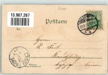 36433 O6200 Bad Salzungen 1901 Lithographie Ottmar Zieher Gradierhaus Schloss Kurhaus