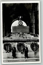 W8000 München Mahnmal Stadt mit Hakenkreuz Foto AK