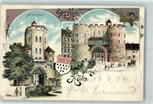 50667 W5021 Köln Altstadt-Süd 101 1904 Lithographie Severintor Eigelsteiner Tor