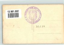W7547 Bad Wildbad im Schwarzwald Keplerwarte Stempel Aufnahme von dem Mond? Observatorium 1954
