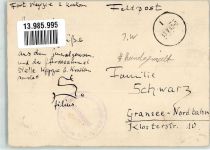 Krakau Kraków Bleistiftzeichnung Landser mit seinem Pferd Feldpost Ort handschriftlich Pferdesammelstelle Wegrzce Kavallerie WK II 1940 AK handgemalt