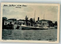 21016 Luino 1925 Foto AK Dampfschiff Hotel