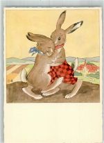 Ostern Hase vermenschlicht Verlag Josef Müller Nr. 5708 Bohatta-Morpurgo, I. Künstlerkarte
