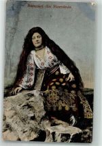 Tracht Frau Trachten Rumänien Foto AK