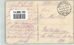 Suwalken Suwalki 1916 Gebrauchsspuren Rathaus Verwaltungsgebäude Feldpost WK I Nr. 163 Kriegslazett