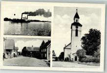 77743 W7607 Altenheim , Baden - Kirche Hauptstraße Raddampfer