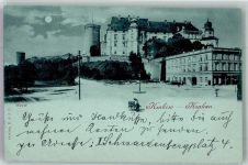 Krakau Kraków 1897 Mondschein Adelskorrespondens