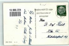 W1000 Berlin Mitte Unter den Linden im Festschmuck bei Nacht Stadt mit Hakenkreuz 1940 Foto AK