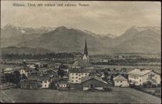 1928 - Kössen, Tirol, mit wildem und zahmem Kaiser, Ansicht, Österreich