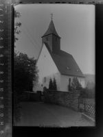 57548 W5242 Freusburg GLASNEGATIV Alte Friedhof Kapelle
