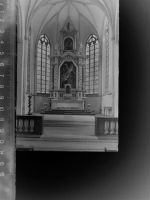 45657 W4350 Recklinghausen , Westf GLASNEGATIV Propsteikirche St. Peter, Hochaltar