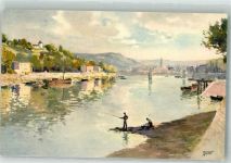 69000 Lyon Foto AK la Saone Angler