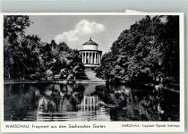 Warschau Warszawa Foto AK Säschsischer Garten