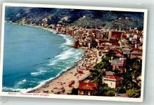 17021 Alassio Foto AK Schwimmbad Strand Panorama