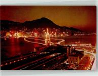 Hongkong Foto AK Victoria Harbour bei Nacht