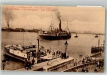 Antwerpen Anvers Foto AK Hafen Anlegeplatz Naar Sinte-Anna