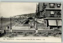 14800 Deauville Foto AK Gasthaus Terrasse du Normandy- Hotel