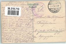 02540 Montfaucon Foto AK Feldpost WK I 9.Landw.Div. Kirche zerstörte Gebäude Straße