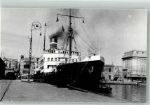 Passagierschiff unter Dampf am Anleger Schifffahrt Privatfoto AK