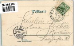 72805 W7414 Lichtenstein , Württ 1899 Lithographie s´Bärbele