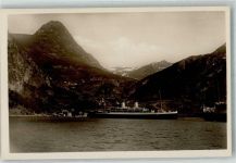 Geiranger Foto AK Merok Dampfschiff