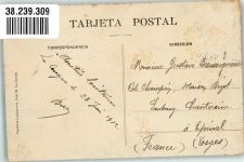 La Coruna 1912 Foto AK Hafen Marke bildseitig