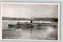 Foto Wörsching Dampfer München a. Starnbergersee Raddampfer