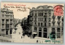 Valencia 1913 Foto AK Calle de Pi y Margall Marke Bildseitig
