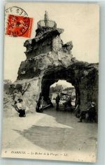 64200 Biarritz 1906 Foto AK Le Rocher de la Vierge Marke bildseitig