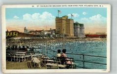 Atlantic City Foto AK Hotel St. Charles und Breakers Schwimmbad Strand