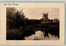 Windmühle Motiv Norwegen Foto AK