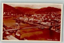 Decin Tetschen-Bodenbach Foto AK Brücke Elbe