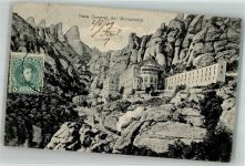 Montserrat 1909 Foto AK Kloster Marke bildseitig
